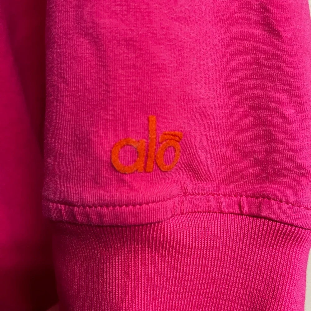 Alo women’s quarter length sleeve full zip hooded sweatshirt-Size Large - Picture 2 of 5